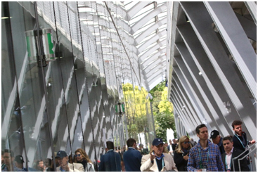 Interior glass walkway