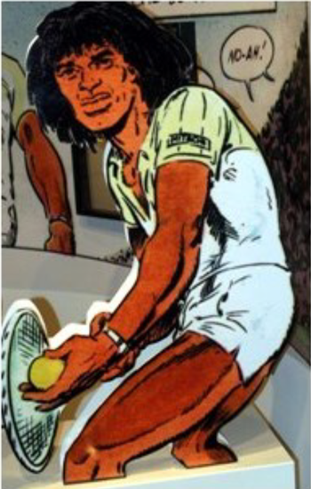 Andre Cheret illustration of Yannick Noah