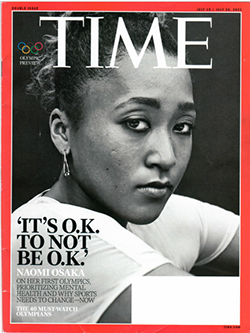 Naomi Osaka on the cover of Time Magazine