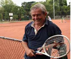 Chris Crabbe holding racket